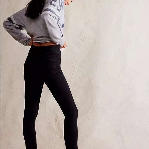 FREE PEOPLE Double Dutch Pull-On Slit Skinny Jeans We The Free - Picture 5 of 12